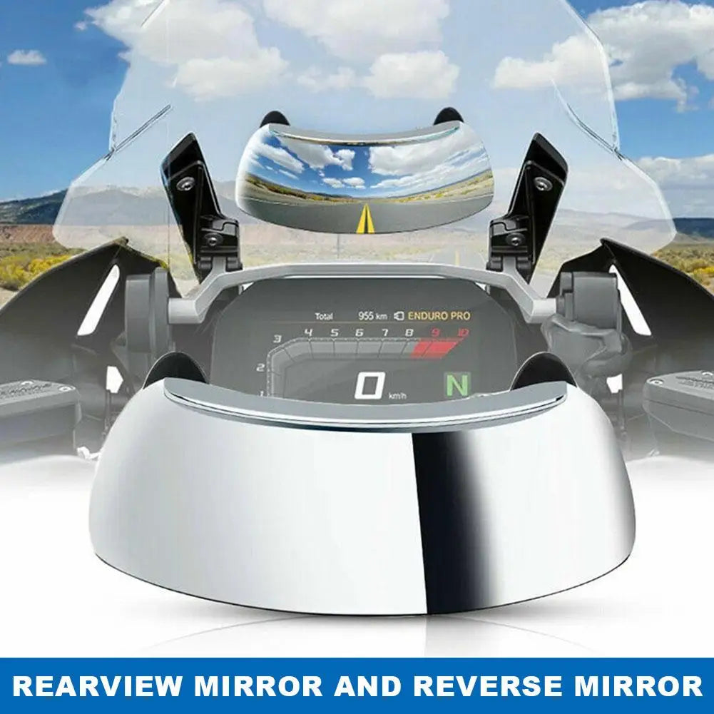 Rétroviseur Moto Angle Mort 180° – Miroir Convexe HD Universel Pare-brise