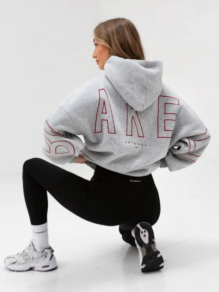 Sudadera de hip hop estadounidense para mujer 2026