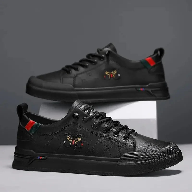 Men's Luxury White Breathable Sneakers - Trendy Casual Sport Shoes 2026