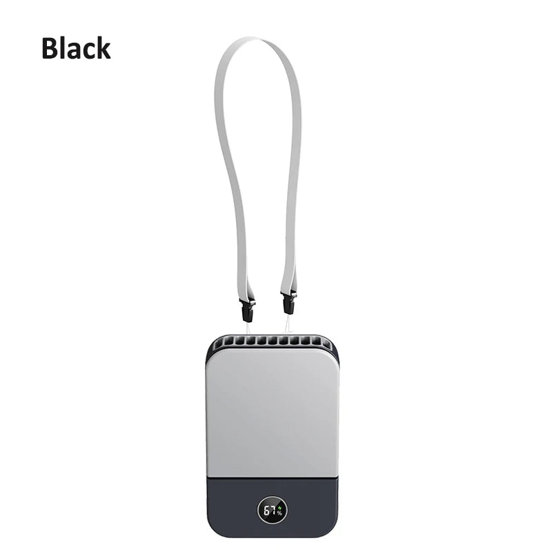 Ventilateur Portable Ceinture & Tour de Cou – 3 Vitesses, Batterie 2000mAh, USB-C - kadopascher