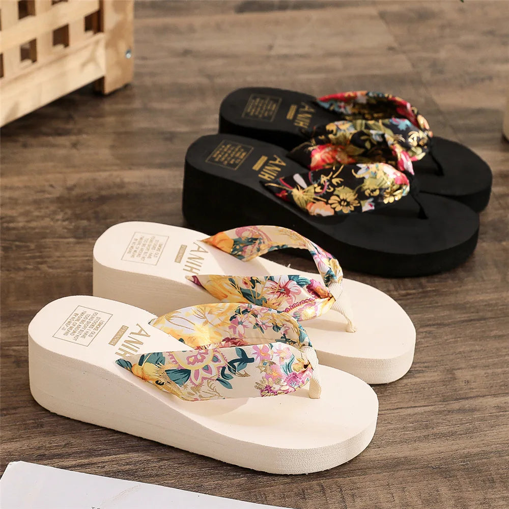 Claquettes Sandales femme été 2025 / Fashion Women Flip Flops Summer Beach Platform Slippers Casual Outside Wedges Sandals Summer Women Shoes - kadopascher