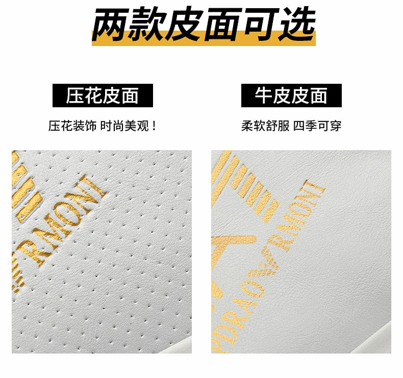 Sneakers Homme Luxe  - Cuir Véritable Design Italien Business Sport