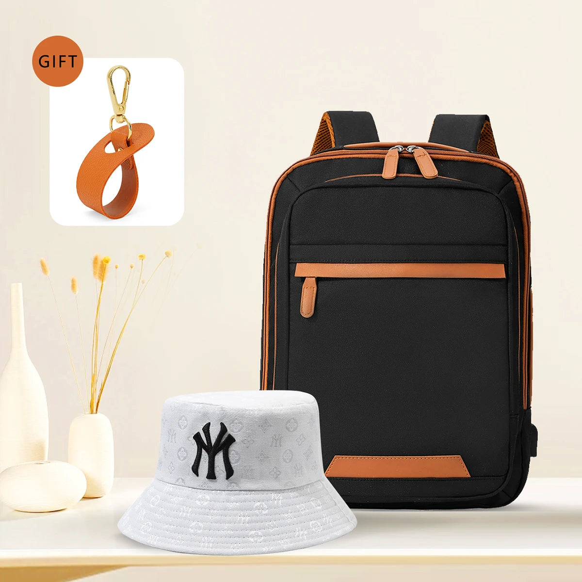 Sac à Dos USB Rechargeable Waterproof – Nylon Premium, Grande Capacité, Unisexe - kadopascher