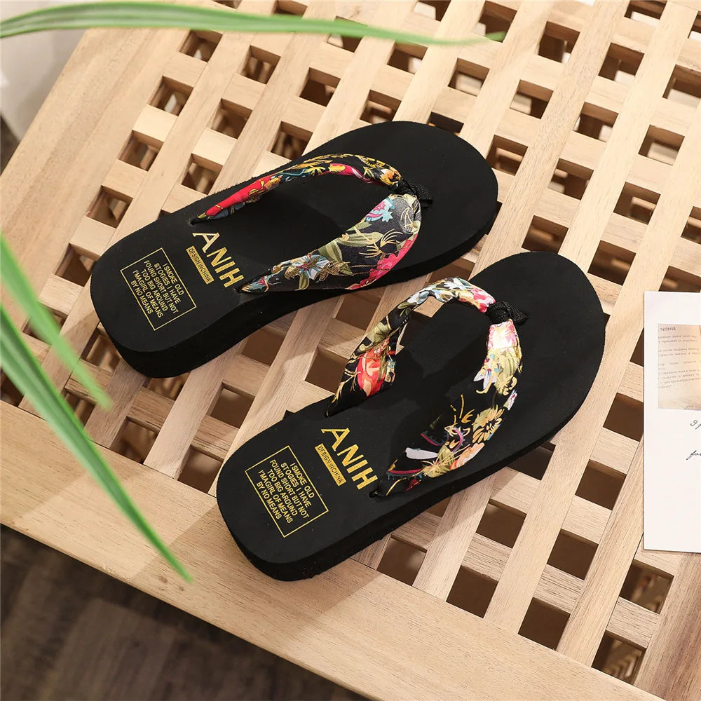 Claquettes Sandales femme été 2025 / Fashion Women Flip Flops Summer Beach Platform Slippers Casual Outside Wedges Sandals Summer Women Shoes - kadopascher