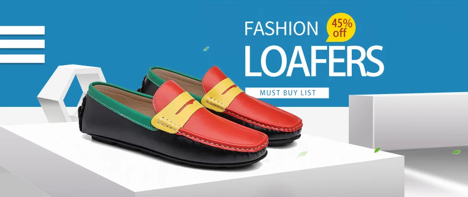 Mocassins Homme Sans Lacets – Chaussures Plates Respirantes & Confortables | Tailles 37-48 | Blanc, Noir, Bleu, Marron - kadopascher