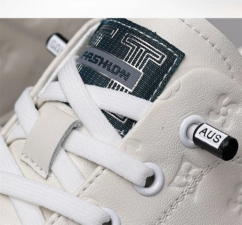 Chaussures de luxe surélevées de 5cm 2024 / 2024 Spring Men's Elevator Shoes Men Loafers White Soft Leather Moccasins Height Increased 5cm Taller Shoes Man Sneakers - kadopascher