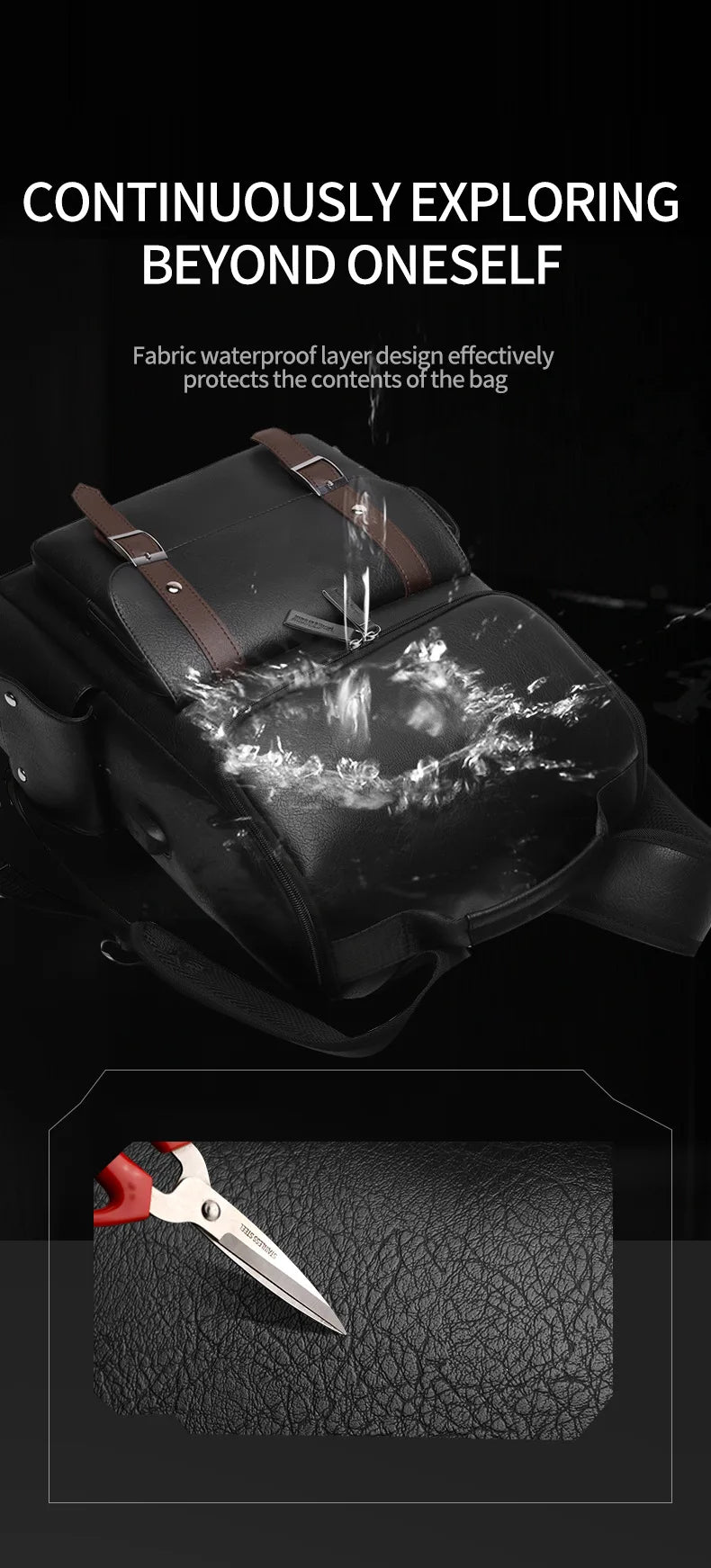 Sac à Dos Rétro en Cuir PU – Style Britannique | USB, Waterproof, Grande Capacité - kadopascher