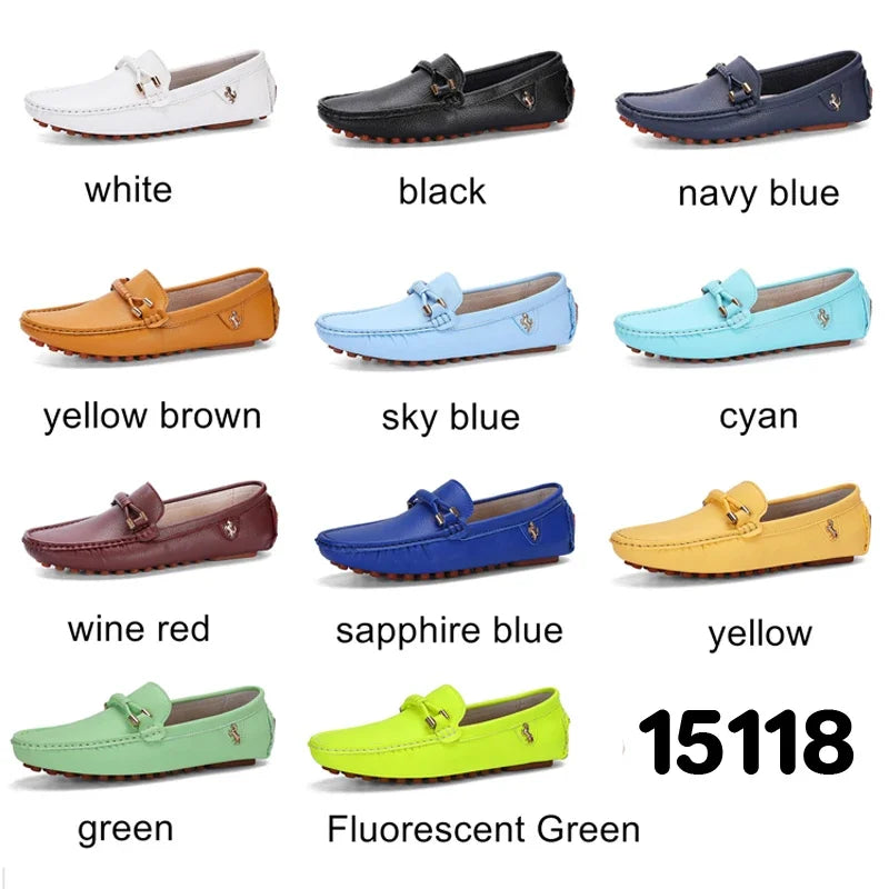 Mocassins Homme Cuir PU Artisanaux - Chaussures Confort Slip-On Premium