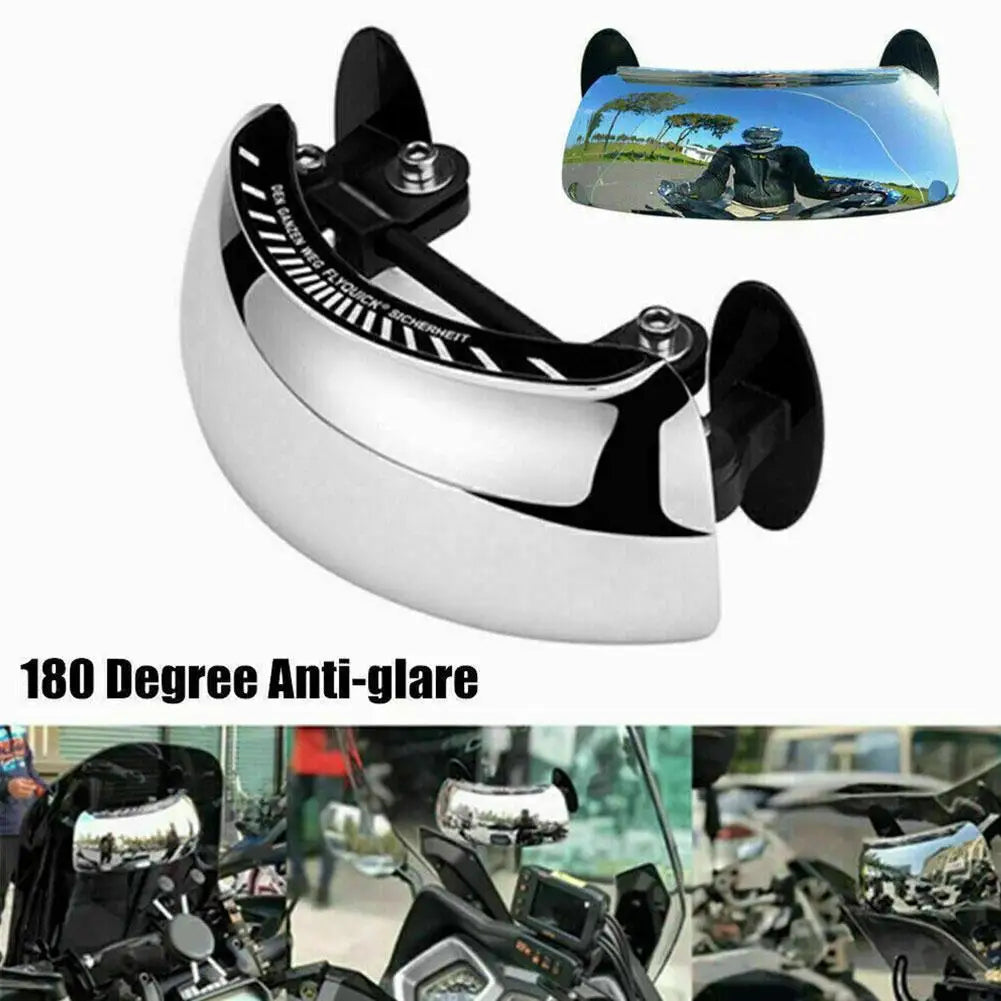 Rétroviseur Moto Angle Mort 180° – Miroir Convexe HD Universel Pare-brise