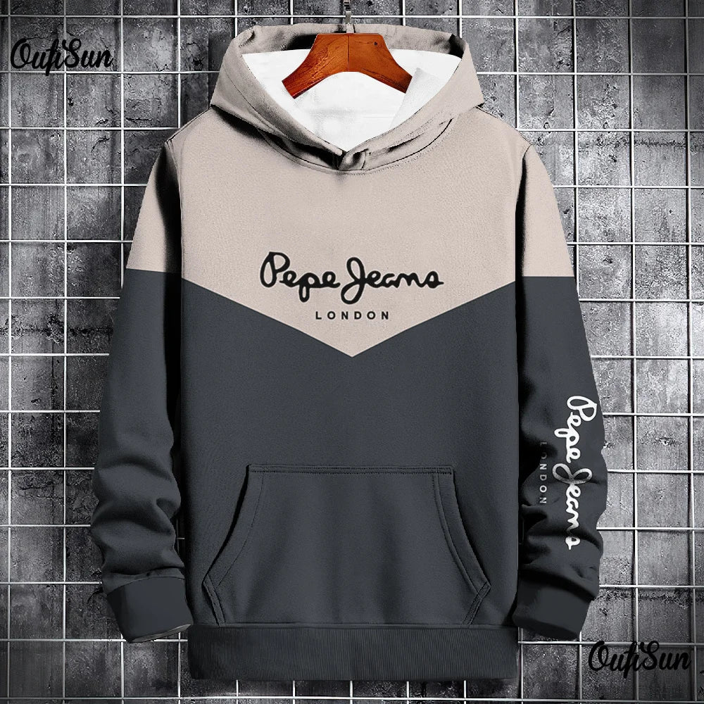 Sudadera con capucha con estampado 3D Pepe Streetwear para hombre de invierno