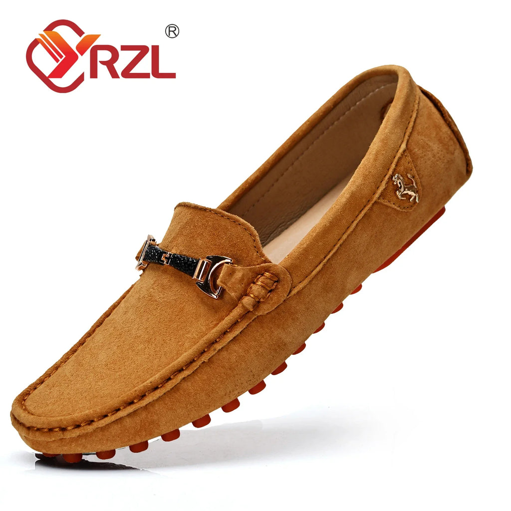 Chaussures mocassins luxe FERRARI / YRZL Loafers Men Big Size 48 Soft Driving Moccasins High Quality Flats Genuine Leather FERRARI - kadopascher