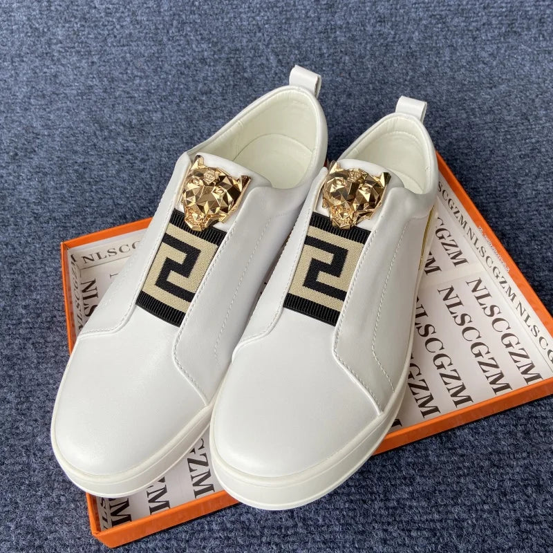 Sneakers Cuir Mixte - Chaussures Casual Skateboard Unisexe