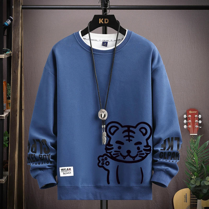 Sudadera Harajuku con tigre japonés para hombre