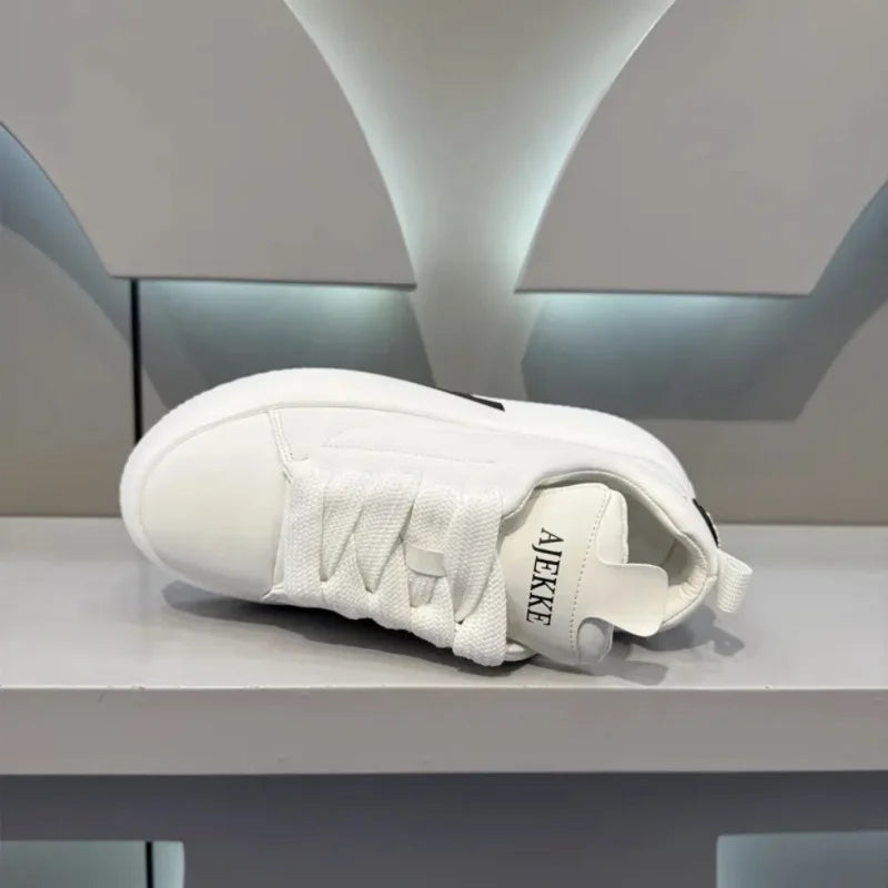 Chaussures Blanches Homme Semelle Épaisse – Sneakers Casual Antidérapantes