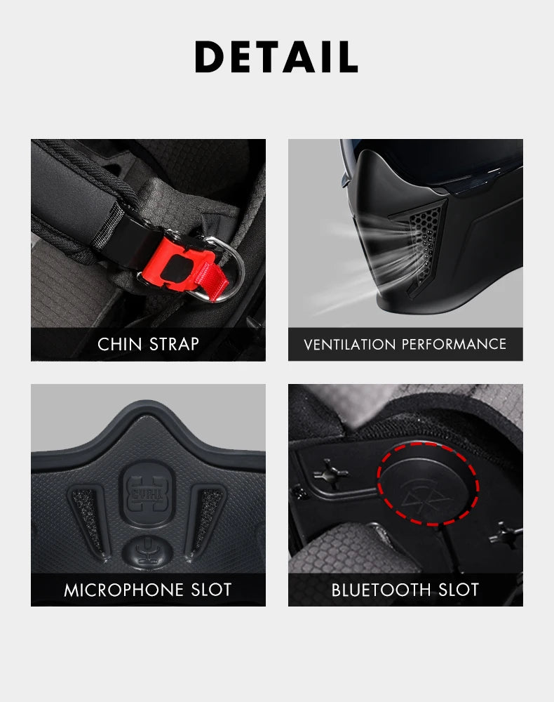 Casque Moto Modulable CYRIL OP12A – Homologué DOT/ECE Double Visière