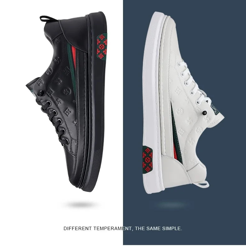 Chaussures de luxe surélevées de 5cm 2024 / 2024 Spring Men's Elevator Shoes Men Loafers White Soft Leather Moccasins Height Increased 5cm Taller Shoes Man Sneakers - kadopascher