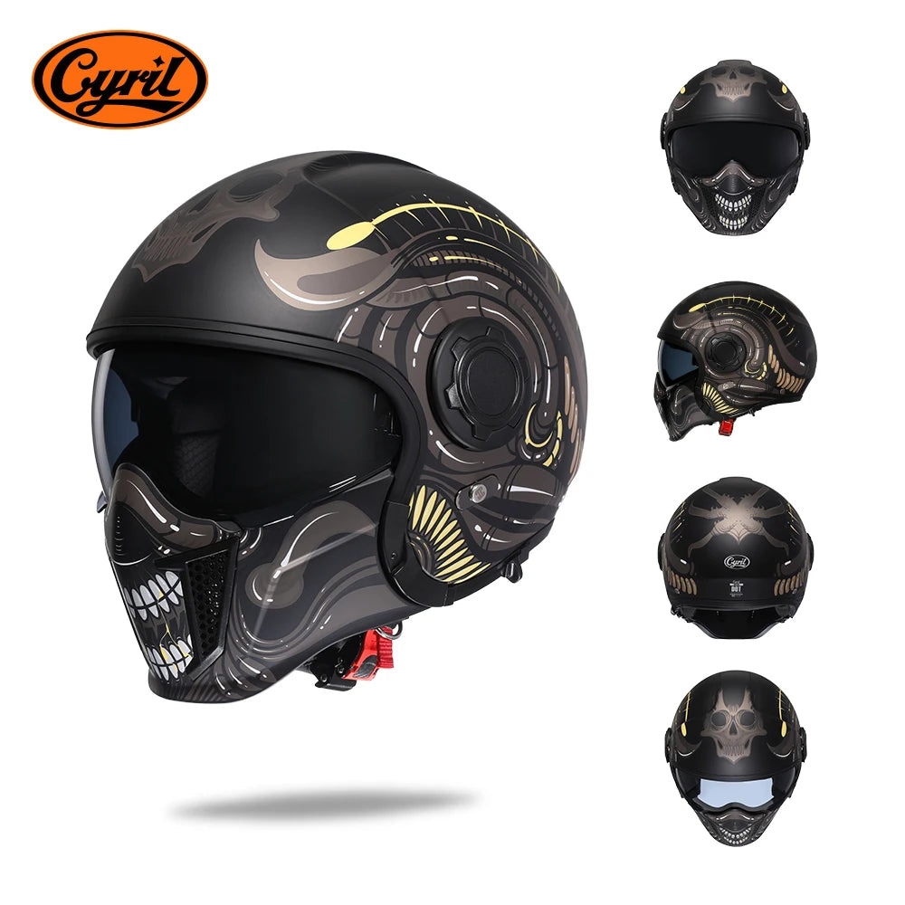 Casque Moto Modulable CYRIL OP12A – Homologué DOT/ECE Double Visière