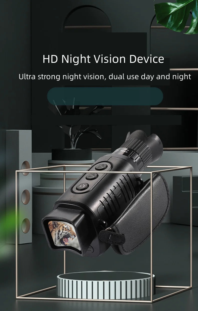 Monoculaire Vision Nocturne HD 1080P - Caméra Infrarouge 300m Zoom 5X - kadopascher