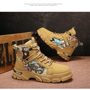 CYYTL Mens Boots Winter Shoes Casual Leather Ankle Platform Cowboy Tactical Military Combat Chelsea Work Safety Designer Luxury - kadopascher