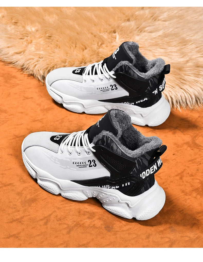 Chaussures Homme Basketball Casual - Baskets Semelle Épaisse Lacets Sport