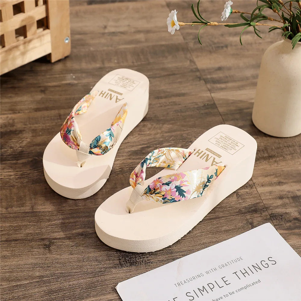 Claquettes Sandales femme été 2025 / Fashion Women Flip Flops Summer Beach Platform Slippers Casual Outside Wedges Sandals Summer Women Shoes - kadopascher