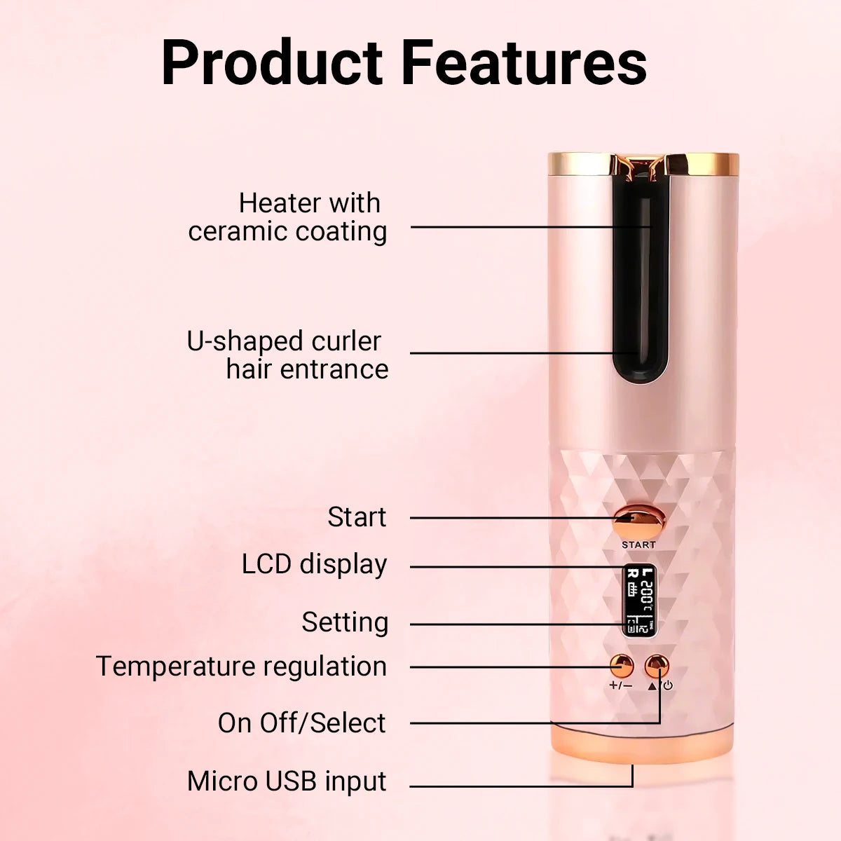 Automatic Curling Iron - Effortless Professional Curler