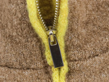 Cardigan stylé hiver pour femme / Cozy Women Elegant Blocking Knitted Cropped Cardigan Lapel Full Sleeves Zipper Pockets Loose Sweaters Lady Winter Daily Wears