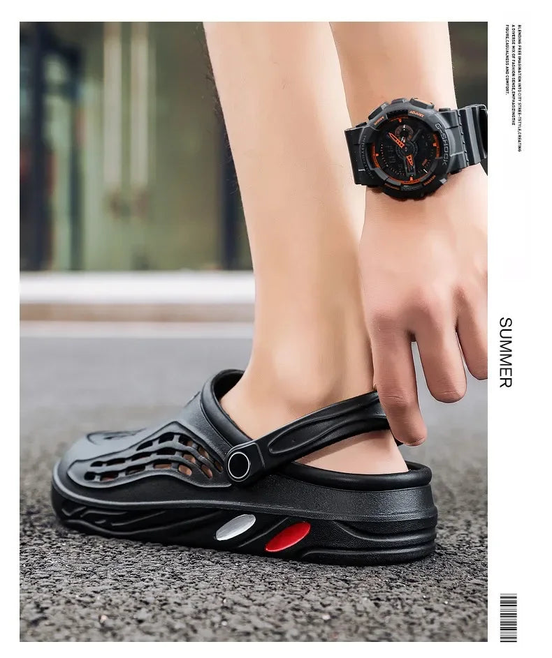 Sandales de plage été 2024 / Summer Quick Dry Flat Classical Men Women Clogs Plus Size 36-49 - kadopascher