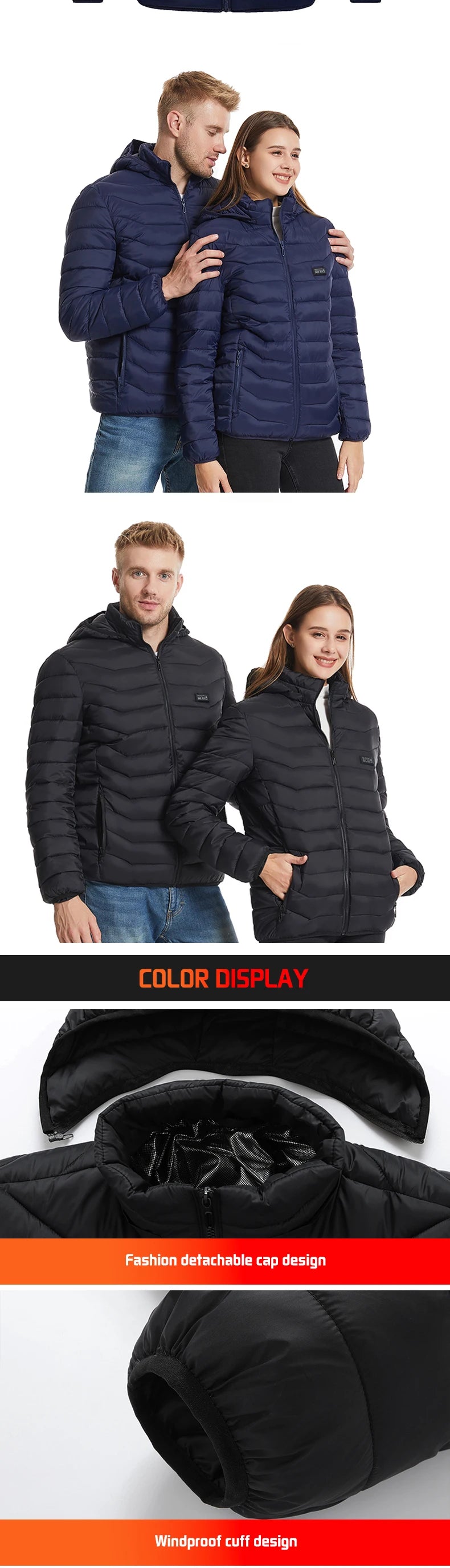 Chaqueta térmica de invierno TODWARM 21 Zone USB para hombre y mujer