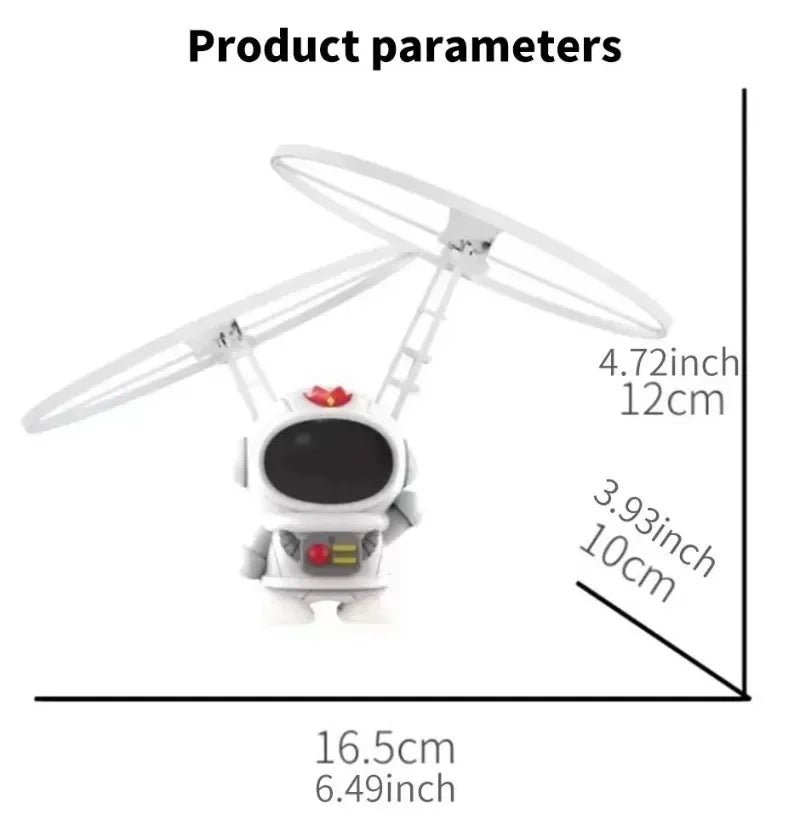 Robot Astronaute Volant Lumineux Lévitation UFO - Jouet Interactif LED - kadopascher