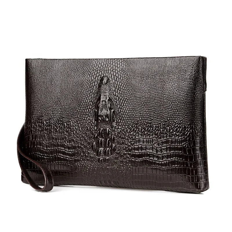 Portefeuille Clutch Homme Cuir PU Double Zipper – Style Luxe Business - kadopascher