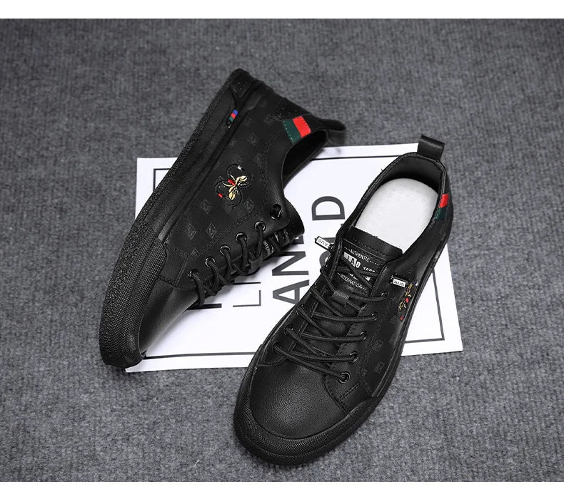 Men's Luxury White Breathable Sneakers - Trendy Casual Sport Shoes 2026