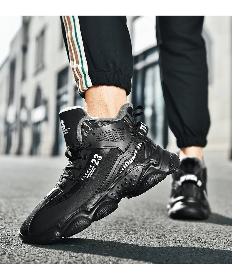 Chaussures Homme Basketball Casual - Baskets Semelle Épaisse Lacets Sport