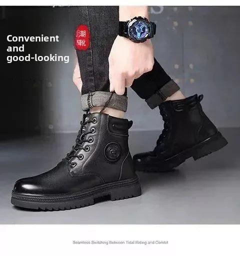 Chaussures Montantes Hiver Homme - Boots Fourrées Chaudes Casual