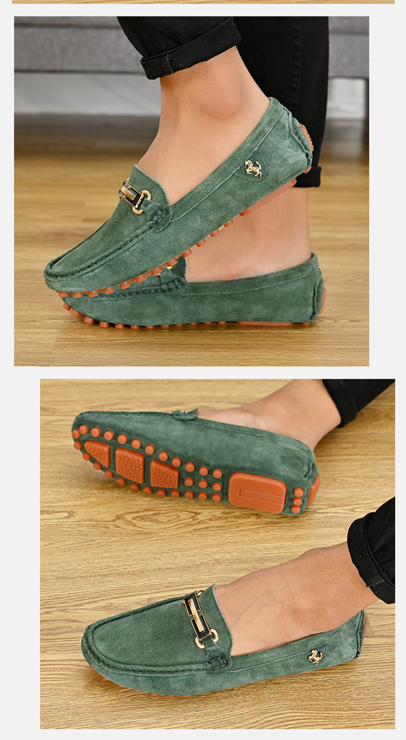 Chaussures de luxe automobile homme / YRZL Size 48 Loafers Men Luxury Brand Moccasins Shoes - kadopascher