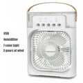 Ventilateur 3-en-1 Climatiseur Humidificateur Portable USB – Lumière LED 7 Couleurs - kadopascher