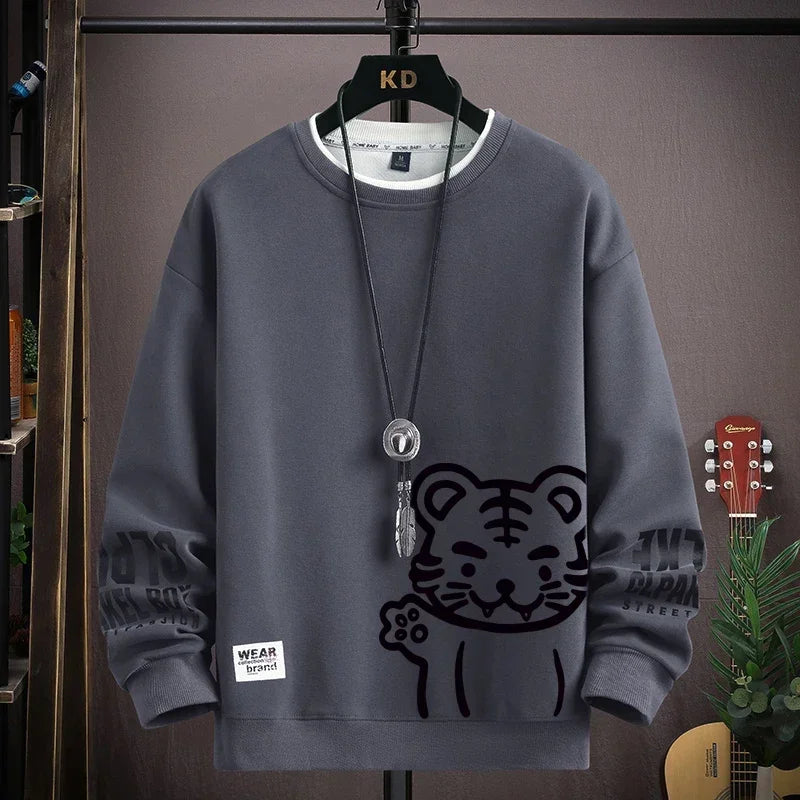Sudadera Harajuku con tigre japonés para hombre