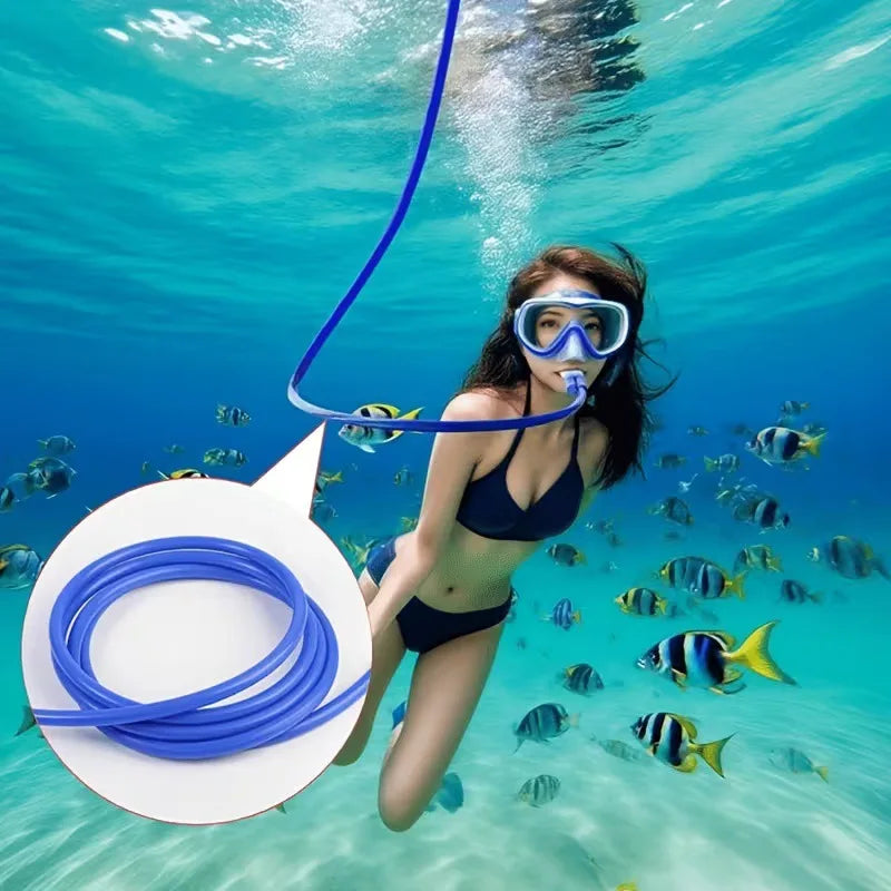 Tuba de Plongée Pliable en Silicone – Tube Respiratoire Anti-Étouffement pour Natation & Snorkeling