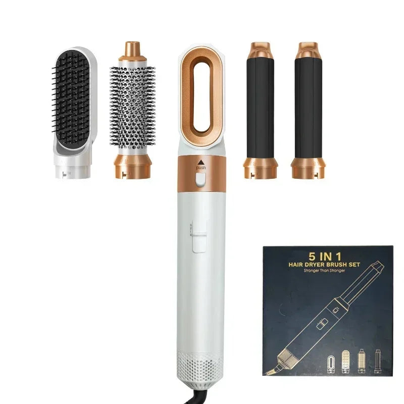 Ensemble Coiffure Professionnel 5 en 1 - Sèche-Cheveux Lisseur Boucleur - kadopascher
