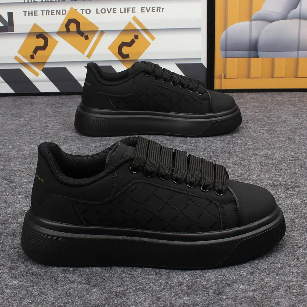 Chaussures Plateforme Homme Automne 2025 – Sport Casual Confortables | Cuir PU EU 38-48 - kadopascher