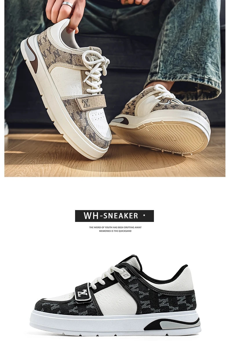 Sneakers Homme Bleu Streetwear 2025 - Chaussures Hip Hop Skate Hiver Designer