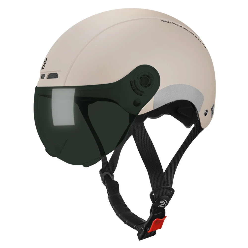 Casque Vélo PEMILA V-08T avec Lunettes HD Intégrées – Protection 4 Saisons | MTB Route E-Bike - kadopascher