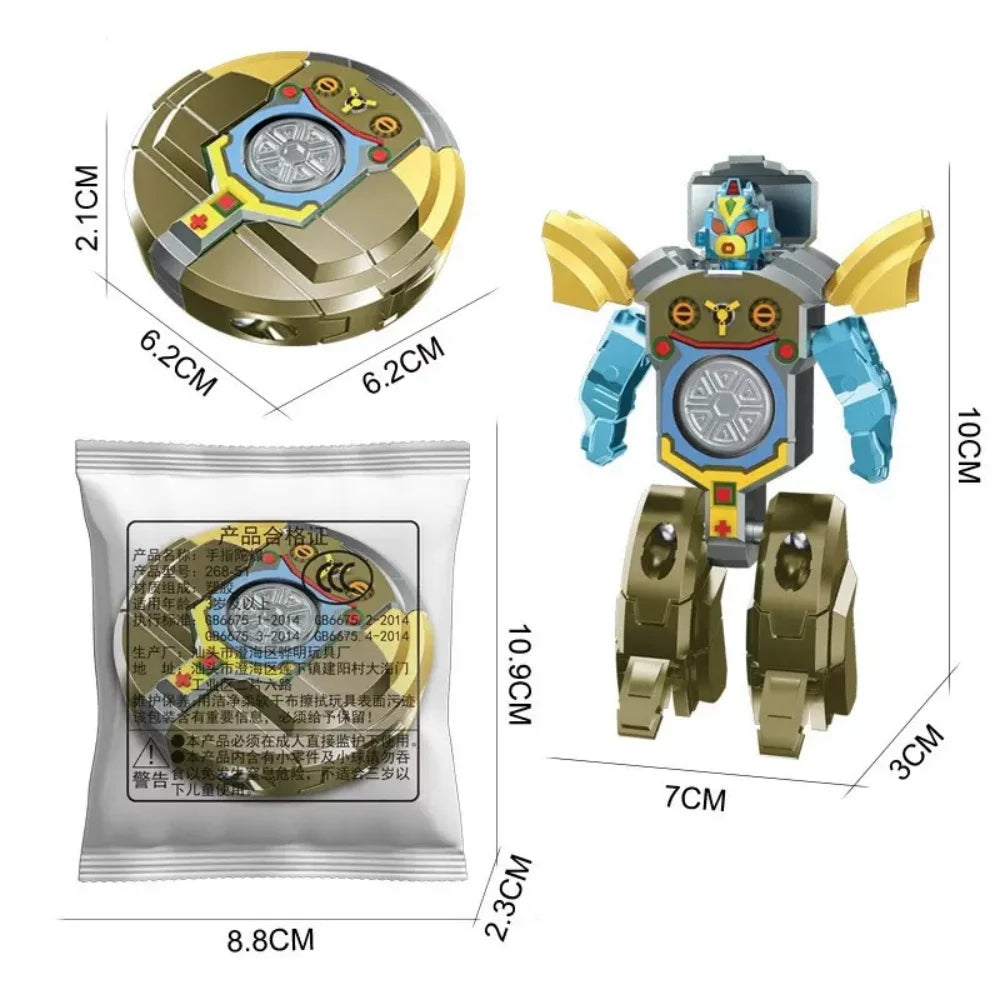 Robot transformer pocket / New 360 Rotating Ball Deformation Robot Fingertip Gyro Decompression Toy, Anti-compression Adult Sensory Toys, Children's Gifts
