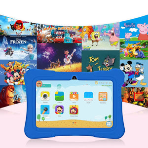 Tablette éducative pour enfant / Logiciel enfant installé / Plusieurs programmes 4-11 ans / PRITOM 7 Inch Kids Tablet Quad Core Android 10 32GB WiFi Bluetooth Educational Software Installed - kadopascher