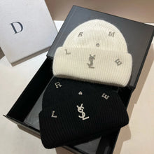 Bonnet YSL / Sweet Plush Long Rabbit Fur Knitted Hat Autumn And Winter Warm Ear Protection Cap Fashionable Letter Women's Hats