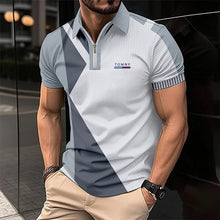 T-shirt BOSS été 2024 / New Summer Men's Hot Selling Polo Neck Shirt Solid Button Men's Short sleeved Checkered Color Block T-shirt High Quality Anti wr