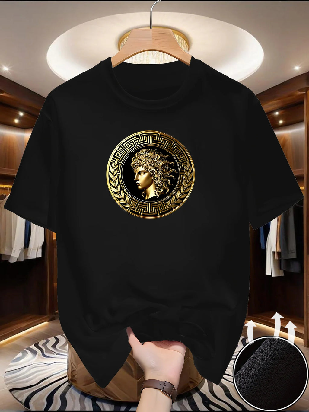 T-shirt Imprimé Visage Homme – Séchage Rapide Polyester | Style Urbain Streetwear - kadopascher