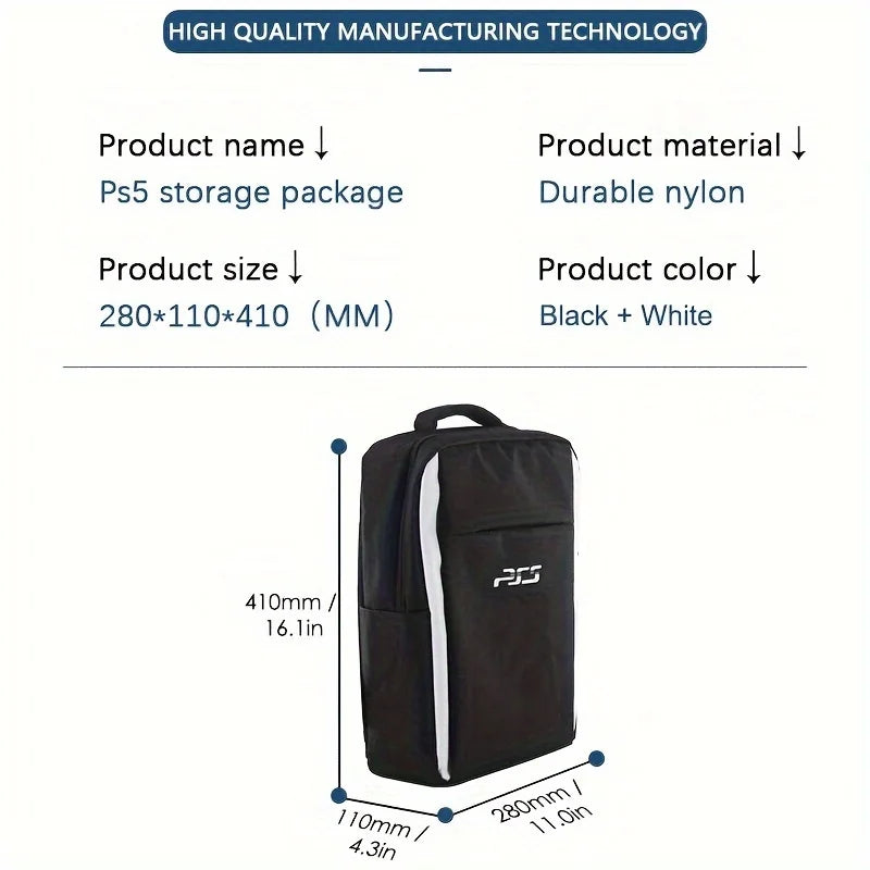Sac à Dos Transport PS5 Console - Housse Protection Accessoires Sony PlayStation 5 - kadopascher