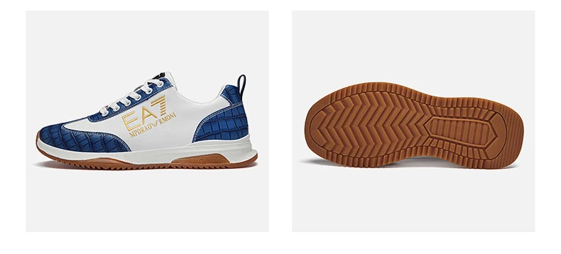 Sneakers Homme Luxe  - Cuir Véritable Design Italien Business Sport