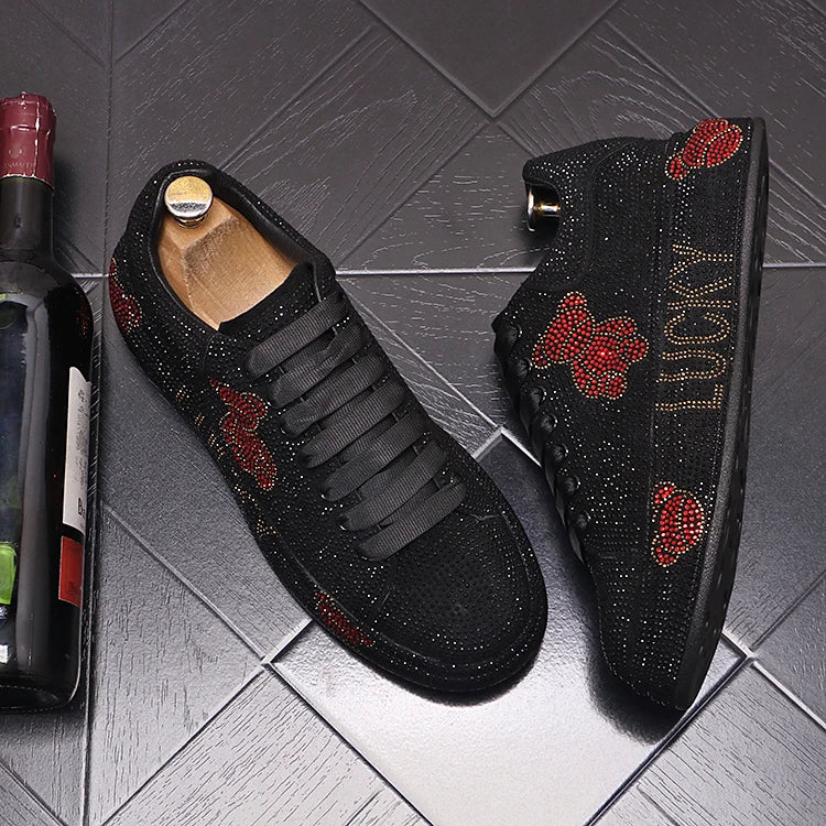 Mocassins Brodés Homme WVHK – Loafers Luxe Imperméables | Semelle Plateforme Printemps Automne - kadopascher